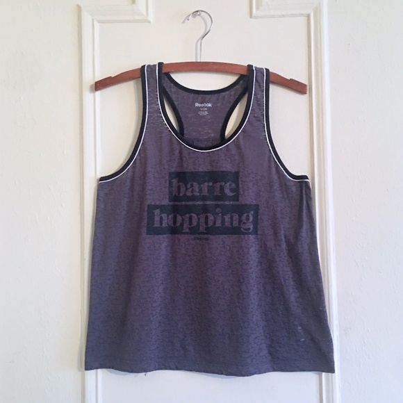 barre hopping REEBOK workout/gym Racerback Tank - Picture 1 of 9